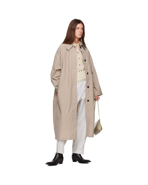 Cordera Natural Batwing Trench Coat