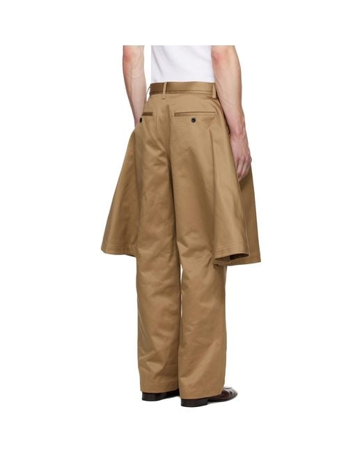 Sacai Natural Cotton Chino Trousers for men