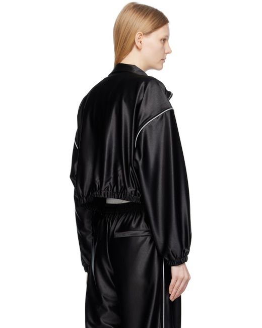 T By Alexander Wang Black Stacked Track Jacket for men
