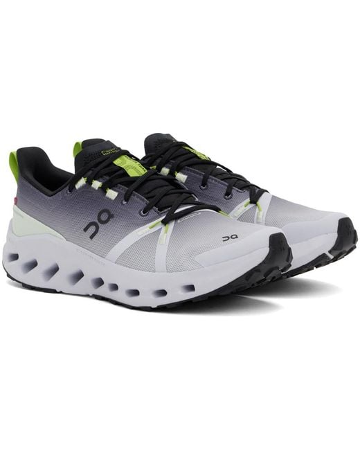 On Shoes Black Cloudsurfer Trail Waterproof Sneakers for men