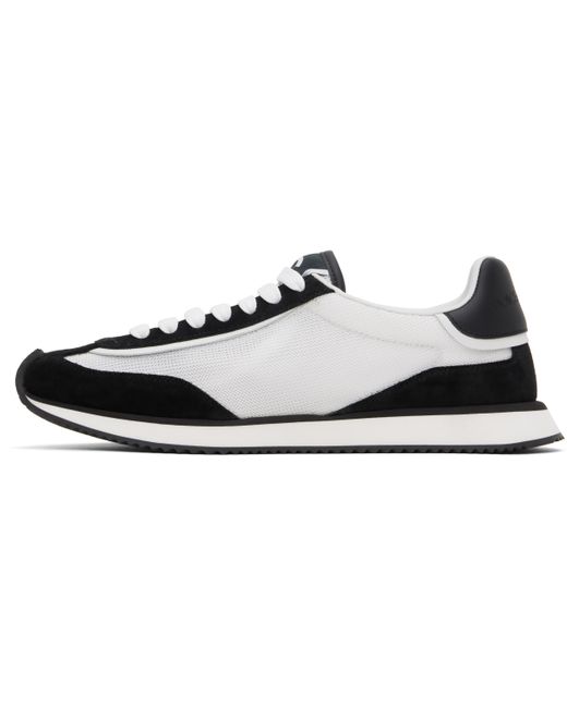 メンズ Dolce & Gabbana ホワイト＆ブラック Mixed-Material Dg Cushion スニーカー Black