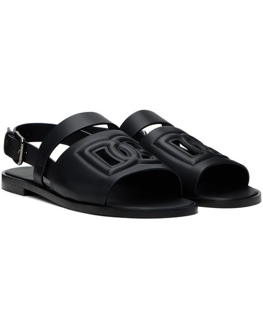 Dolce & Gabbana Dolce&gabbana Black Calfskin Sandals for men