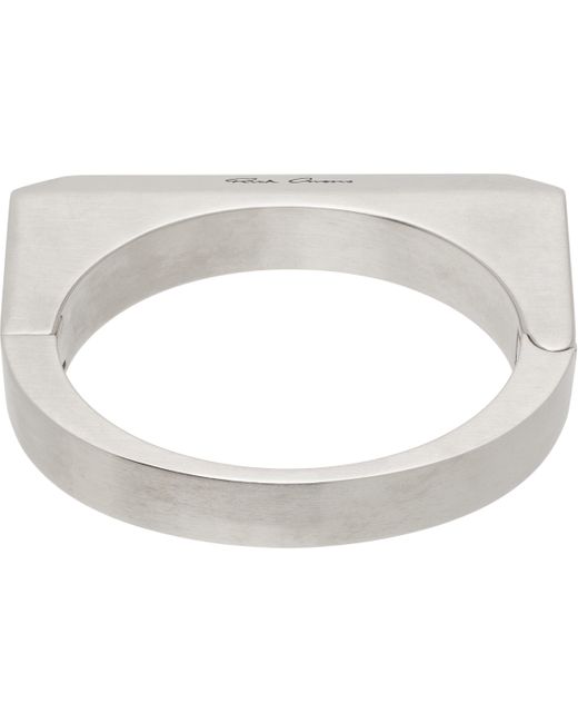 Rick Owens Black Beveled Bangle Bracelet for men