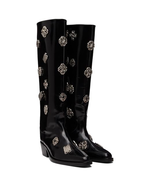 Toga Black Polido Tall Boots