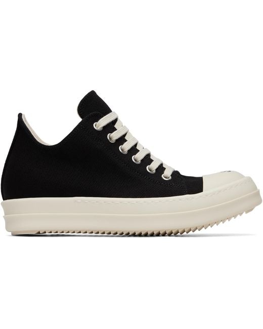 Rick Owens Black Tower Low Sneaks Sneakers