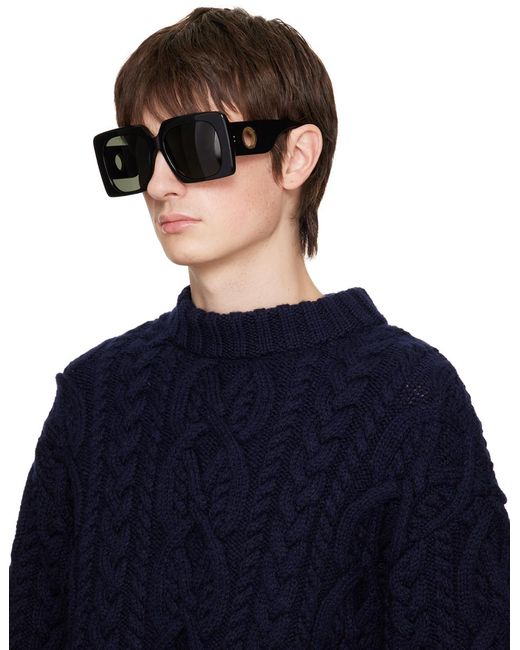 Linda Farrow Black Sierra Sunglasses for men
