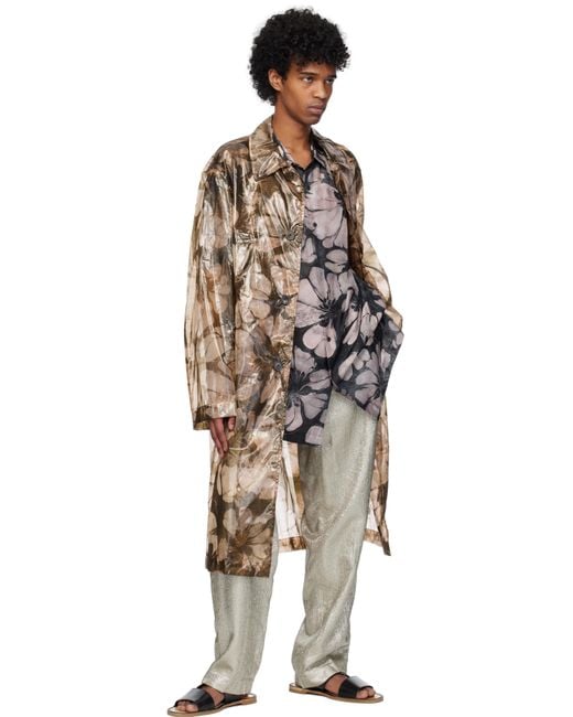 メンズ Dries Van Noten ピンク ルーズフィット マックコート Black