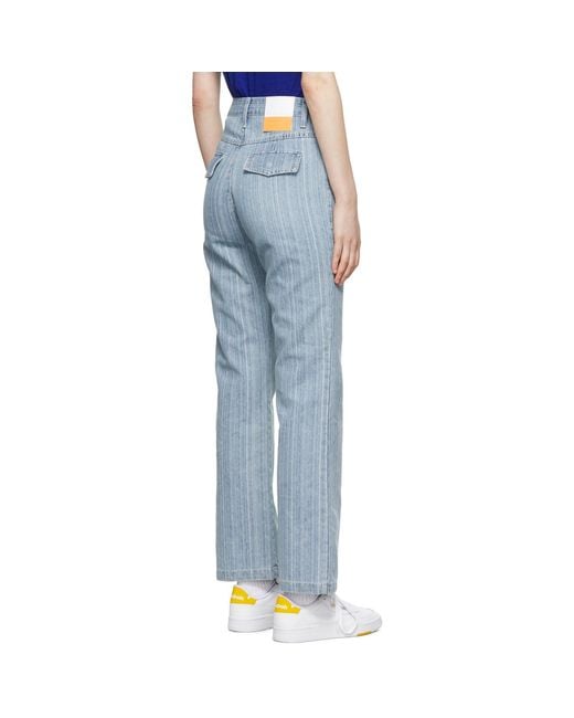 SJYP Blue Stripe Jeans