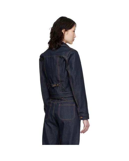 Thom Browne Black Shrunken Selvedge Denim Jacket