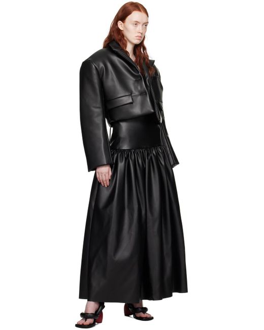 Yume Yume Black Cropped Arthur Faux-leather Jacket
