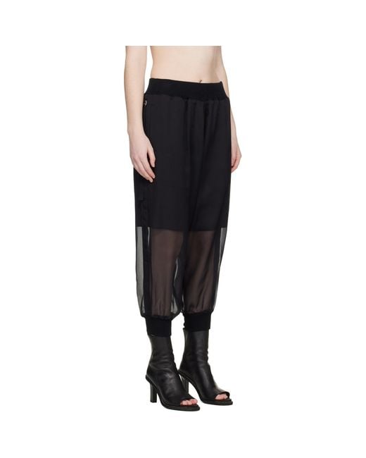 Undercover Black Sheer Trousers