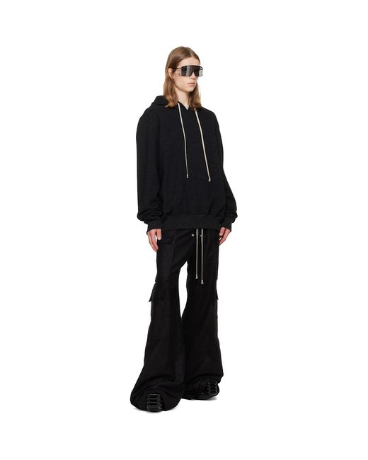 Rick Owens Black Tower Hoodie for men