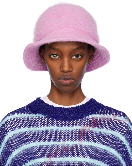 Marni Ssense Exclusive Pink Furry Bucket Hat in Purple Lyst UK