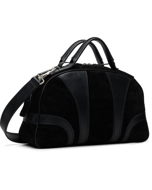 Dries Van Noten Black Suede Duffle Bag for men