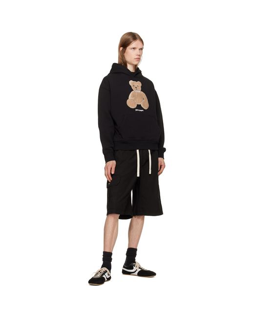 Palm Angels Black Bear Hoodie for men