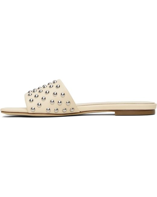 Aeyde Black Anna Studded Leather Sandals