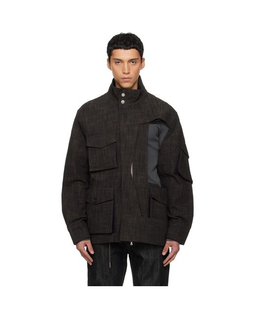 NULLUS Black Deconstructed Multi-Form M65 Jacket for men