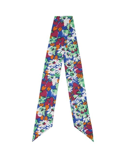 Marni Blue Pop Flower Silk Scarf