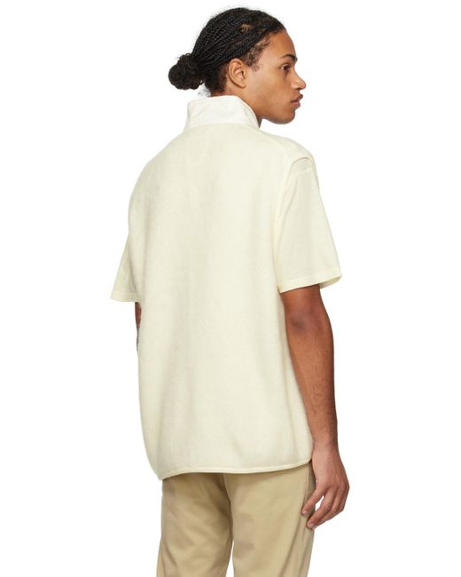 Nanamica Natural Off- Zip-up Vest for men