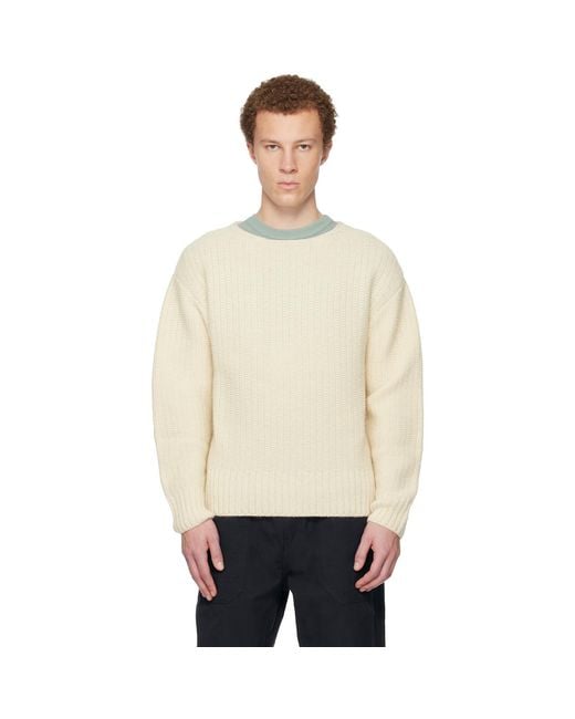 Pull Blanc Cassé En Tricot Visvim pour homme en coloris Natural