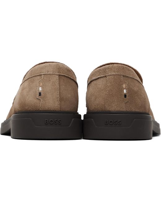 Boss Black Suede Loafers for men