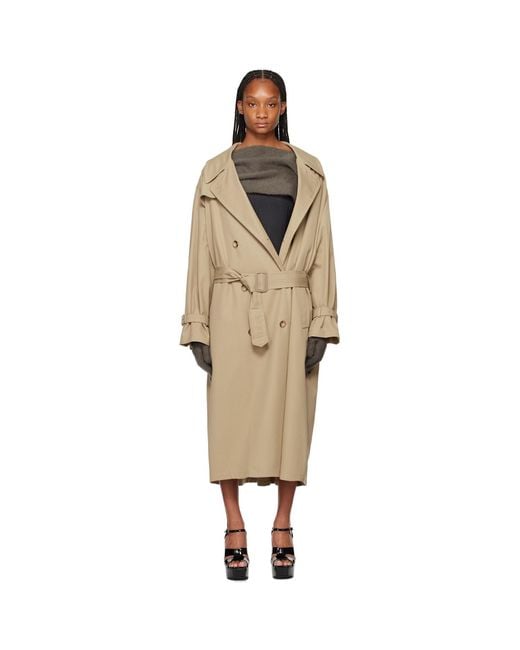 Moschino Black Notched Lapel Trench Coat