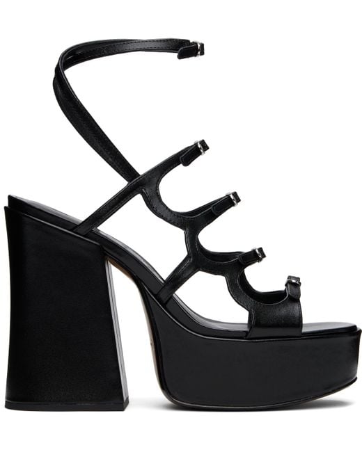 Marc Jacobs ブラック 'The Kiki' プラットフォーム ヒールサンダル Black