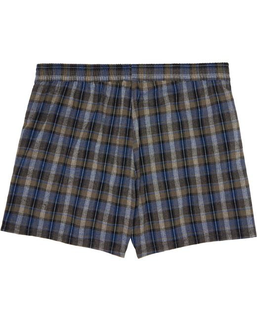 ERL Black Plaid Boxer Shorts for men