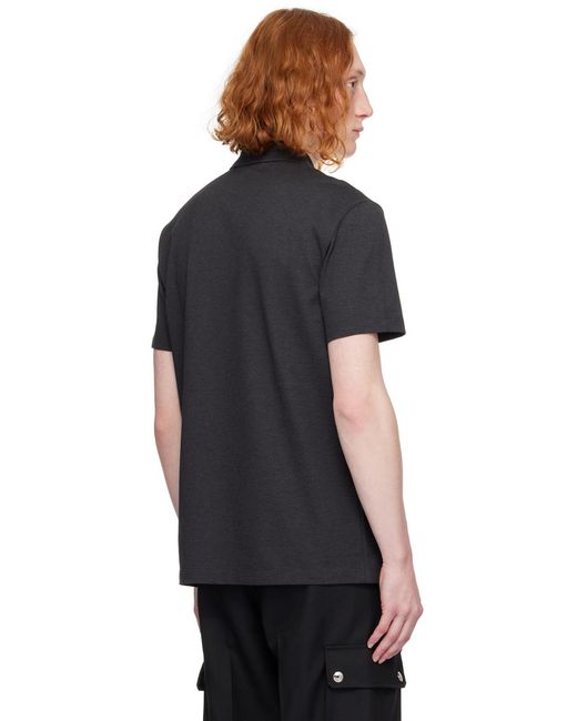 Polo gris à méduse nautique Versace pour homme en coloris Black