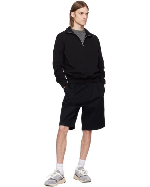 Reigning Champ Black Lightweight Terry Quarter Zip Vault Track Jacket for men