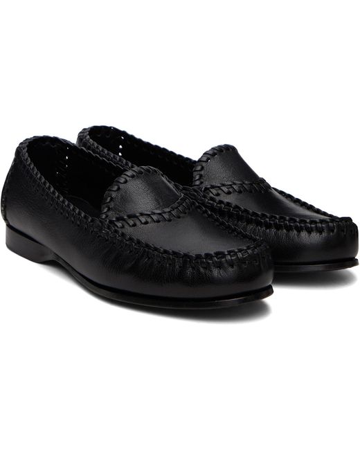 Hereu Black Sastre Supple Shiny Loafers for men