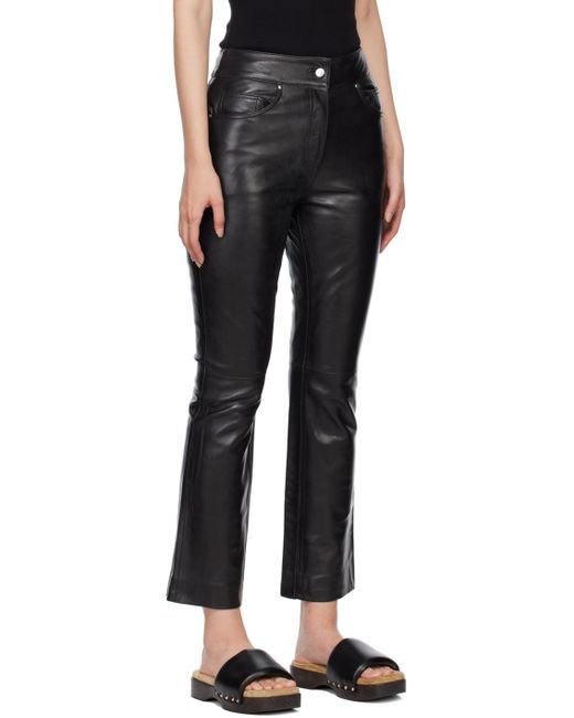 Stand Studio Black Avery Leather Pants