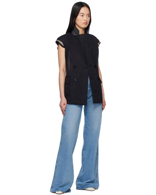 Sacai High Twist Voile Vest in Black | Lyst Australia