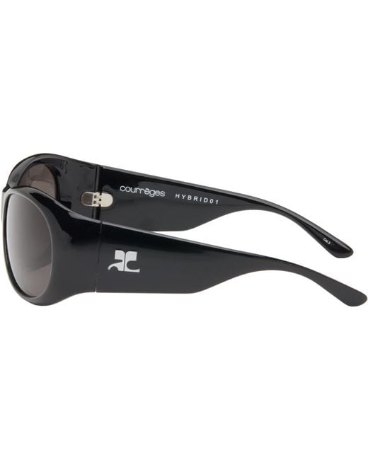 Courreges Black Hybrid 01 Sunglasses for men