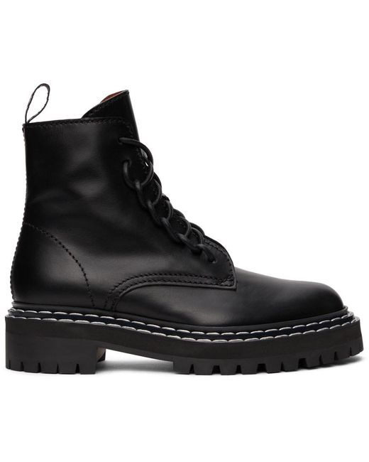 proenza schouler suede combat boots