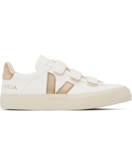 Baskets Recife Blanc Et Doré En Cuir Veja en coloris Black