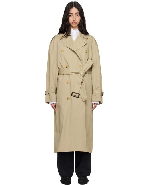 Totême  Natural Khaki Crisp Summer Trench Coat