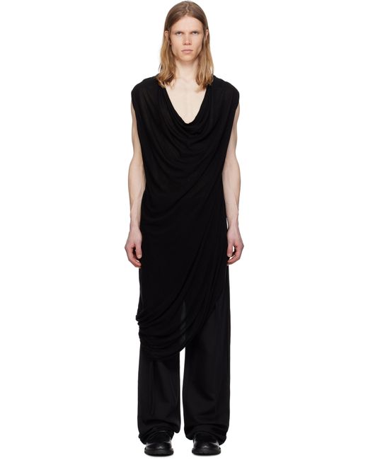 Julius Black Drape Top for men