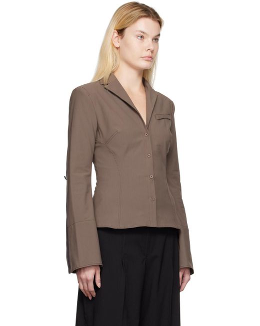 Jacquemus Brown Le Papier 'la Veste Crema' Blazer