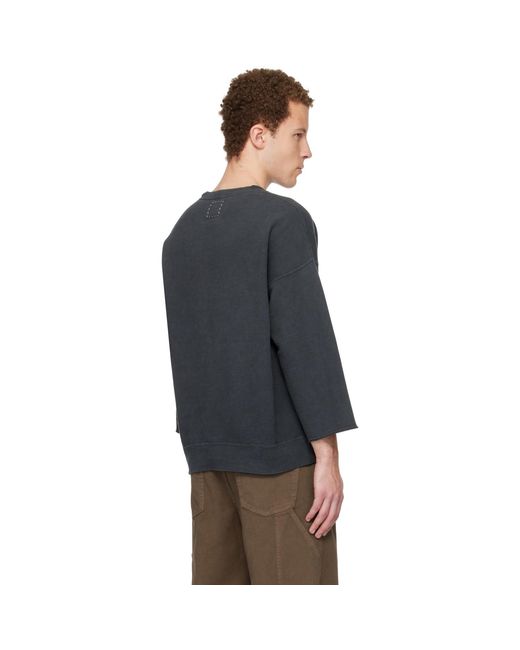 Visvim Black Jumbo Sb 3/4 Dmgd Sweatshirt for men
