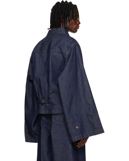 RAINMAKER KYOTO Blue N-Sleeve Denim Trucker Jacket for men