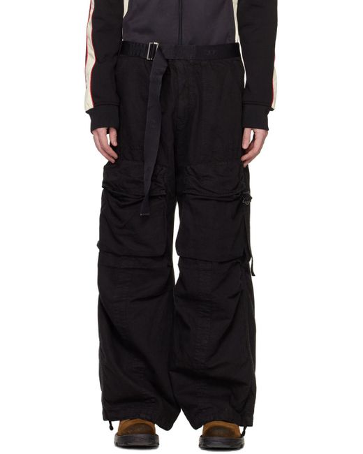 DIESEL Black P-malvio Cargo Pants for Men | Lyst