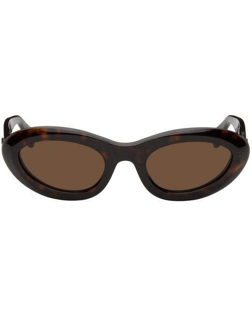 Bottega Veneta Black Tortoiseshell Bombe Sunglasses