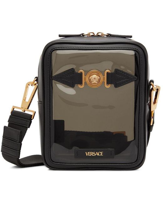 Versace Medusa biggie Messenger Bag in Black for Men Lyst UK