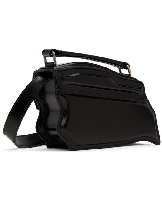 Acne Black Keisuke Otobe Edition Distortion Wavy Mini Bag for men