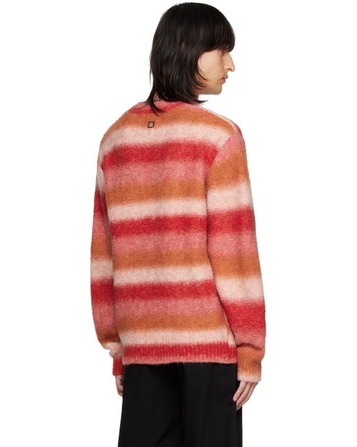 Wooyoungmi Red Striped Sweater for men