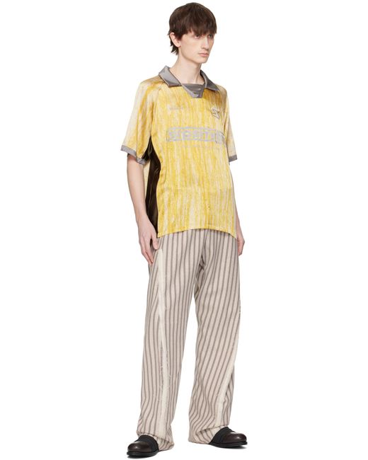 Polo De Soccer Jaune En Soie À Motif D'Éclaboussures Serapis pour homme en coloris Yellow