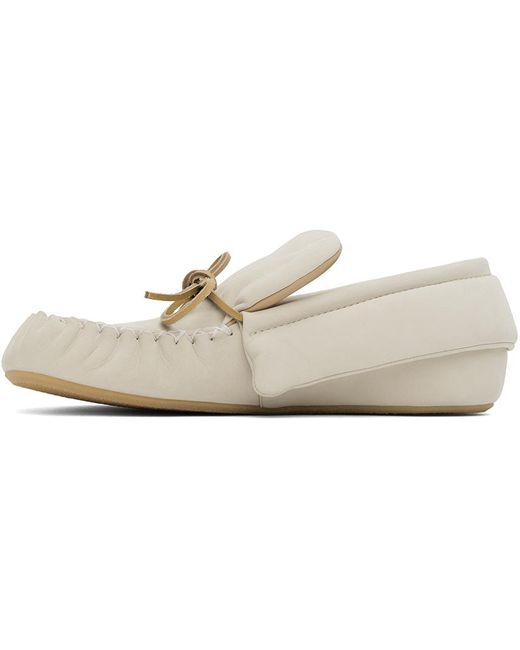 J.W. Anderson オフホワイト スエード モック スリッポン Black