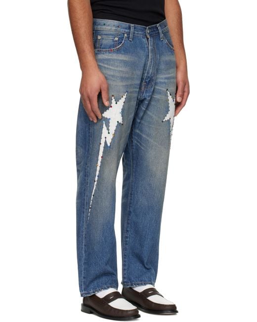 A Bathing Ape Blue Color Stone 13Oz Denim Jeans for men
