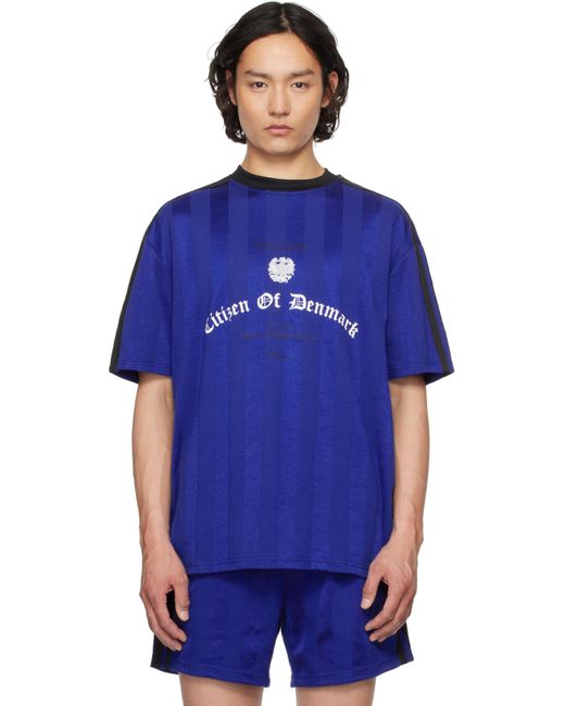 メンズ Han Kjobenhavn ブルー Football ジャージ Tシャツ Blue